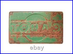 Vtg Metal Embossed Cabot Pumping Unit Oil Well Gas Petroliana Sign 13.75 x 8
