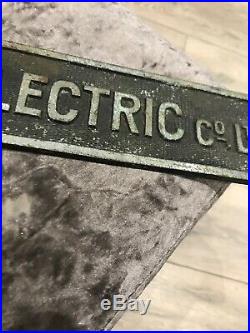 Vtg Metal The English Electric Co Ltd Sign Railwayana 19 Long