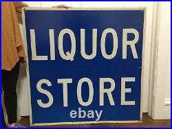 Vtg Old Metal BEER Liquor Store Shop Store Hillside Motor Auto Dealership Sign