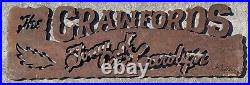 Vtg Rustic The Crawfords Tony & Carolyn Plaque Iron Sign Western Ranch Farm Home
