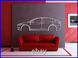 Wall Art Home Decor 3D Acrylic Metal Car Auto Poster USA 2020 Model X Performanc