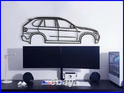 Wall Art Home Decor 3D Acrylic Metal Car Auto Poster USA Silhouette 2007 X5 E70