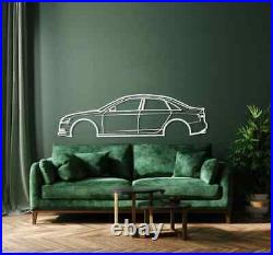 Wall Art Home Decor 3D Acrylic Metal Car Auto Poster USA Silhouette 2009 A4