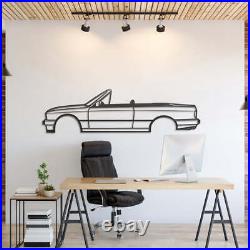 Wall Art Home Decor 3D Acrylic Metal Car Auto Poster USA Silhouette E30 Cabrio