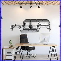 Wall Art Home Decor 3D Acrylic Metal Car Silhouette 1998 Hummer H1 Alpha