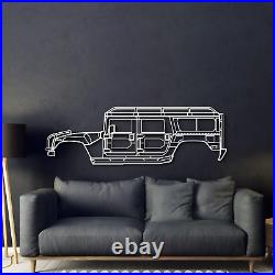 Wall Art Home Decor 3D Acrylic Metal Car Silhouette 1998 Hummer H1 Alpha