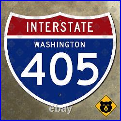 Washington Interstate 405 route marker highway road sign 1961 Seattle 28x24