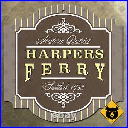 West Virginia Harpers Ferry Historic District road sign highway marker 12x12
