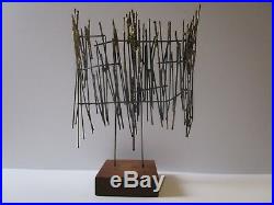 Wilkins 1969 Metal Sculpture Brutalist Bertoia Era Abstract Modernism Vintage