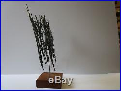 Wilkins 1969 Metal Sculpture Brutalist Bertoia Era Abstract Modernism Vintage
