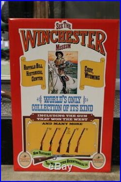 Winchester Vintage Buffalo Bill Historic Center Metal Sign, excellent condition