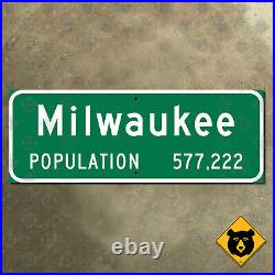 Wisconsin Milwaukee city limit 2017 road highway sign 19x7