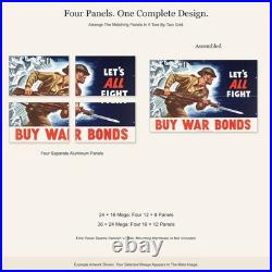 Worth Fighting For WWII Propaganda Poster Aluminum Sign