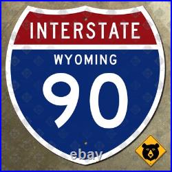 Wyoming Interstate 90 highway route marker road sign 1957 Buffalo 12x12 Wyoming Interstate 90 highway route marker road sign 1957 Buffalo 12x12