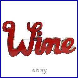XL Red Wine Recycled Metal Sign Colorful Bar Cantina Wall Decor 29 x 13.5 inch XL Red Wine Recycled Metal Sign Colorful Bar Cantina Wall Decor 29 x 13.5 inch