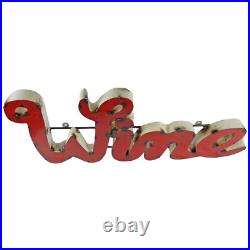 XL Red Wine Recycled Metal Sign Colorful Bar Cantina Wall Decor 29 x 13.5 inch XL Red Wine Recycled Metal Sign Colorful Bar Cantina Wall Decor 29 x 13.5 inch