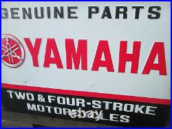YAMAHA Genuine Parts Embossed Metal Sign Vintage Cool look motorcycle dealer Qua