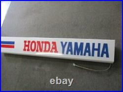 Yamaha Honda Illuminated Plastic Sign Shopping Street Display Vintage 51x7