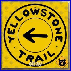 Yellowstone Trail highway route marker road sign auto trail 1915 12x12